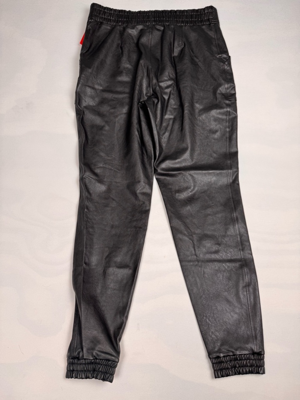 NWT SPANX Faux Leather Like Jogger Pants Black Women’s XL Retail $148 - Picture 7 of 8